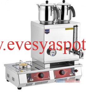 Spot izocam taşyünü (çıkma ucuz taşyünü fiyatı) 5 Spot Tüplü ve Elektrikli Çay Kazanı 2 Demlikli 30 Litre