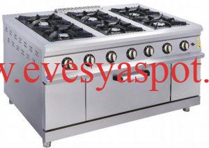 2.El Lavabo Mutfak Bataryası 13 spot doğalgazlı 6 lı kuzine ocak bu fiyata kaçmaz