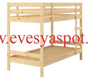 Sadece 3 aylık sıfır ayarında hatasız ikea mydal çam ranza