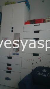 Sadece 3 aylık sıfır ayarında hatasız ikea mydal çam ranza 1 Kullanılmış temiz ikinci el spot elbise dolabı çekmecelik FİYATI: 150 TL