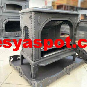 5 mm Sac Döküm Camlı Şömine Soba Odun Kömür Sobası Uyuyan Sobası